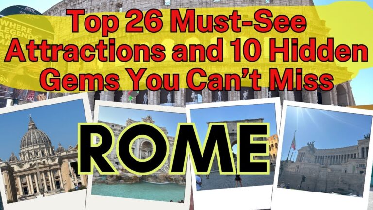 Rome Top 26 Tourist Attractions and 10 Not-So-Famous Tourist Attractions