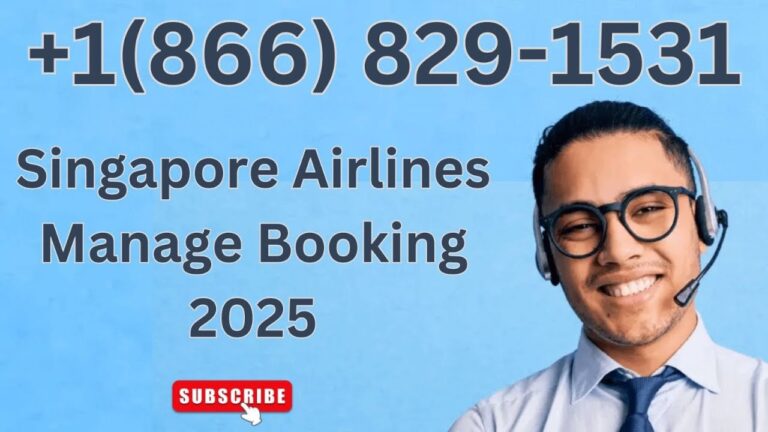 Singapore Airlines Manage Booking: Call +1(866)829-1531 to Change Singapore Airlines Flights (EASY!)