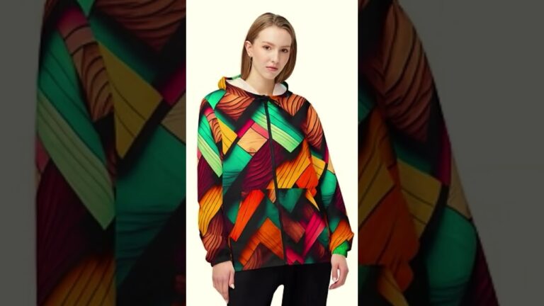 Colorful Geometric Windbreaker Jacket | shop at www.timelesstrekker.com